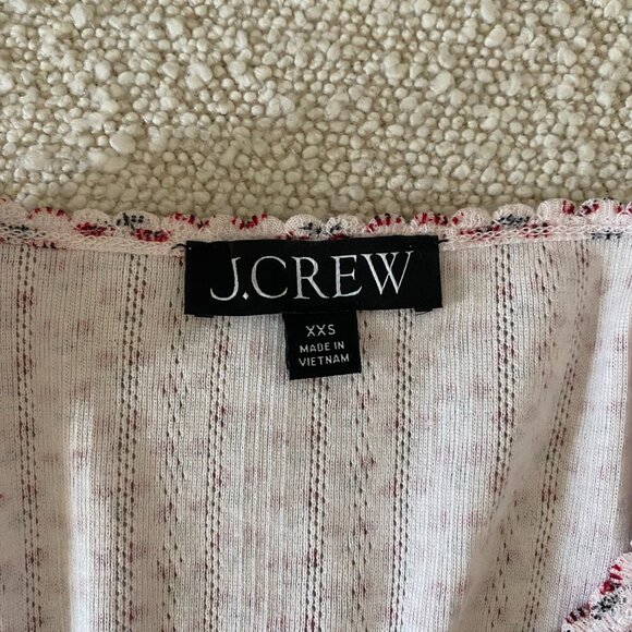 J.Crew pointelle cardigan in ditsy floral size XXS - Picture 2 of 8